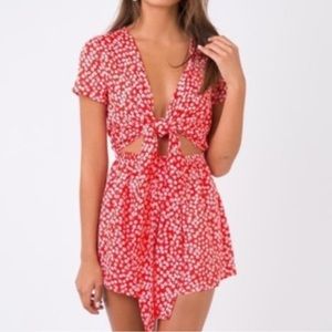Princess Polly tie front romper